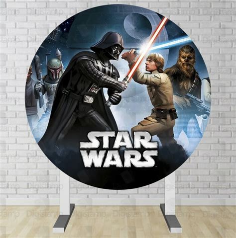 Painel Redondo Sublimado Star Wars Pnr