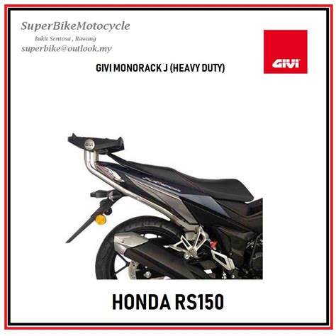 HONDA RS150 GIVI Heavy Duty Advance Rack Monorack J Shopee Malaysia