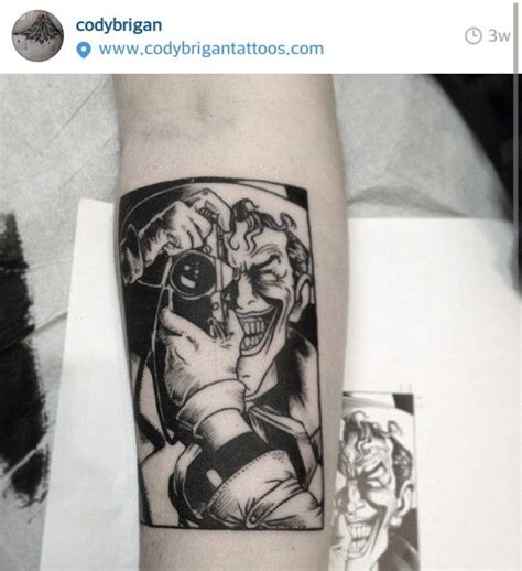 Joker Comic Tattoo By Seattle Artist Cody Brigan