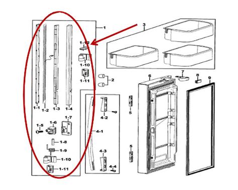 Samsung Part Da97 05021q French Door Flipper Assembly Oem