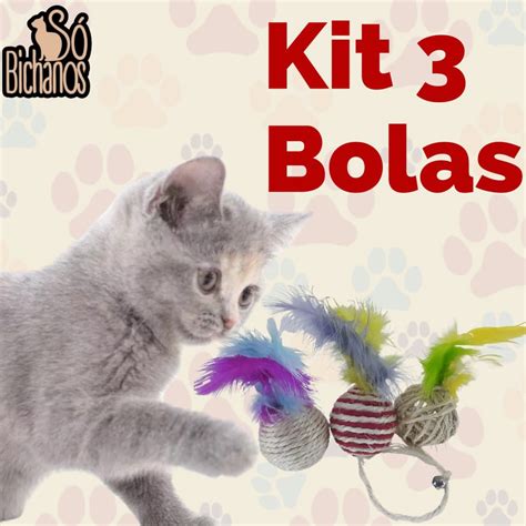 Kit De Brinquedo Bolas De Sisal Penas E Guizo Para Gatos Shopee