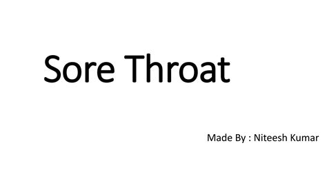 Sore Throat Ppt