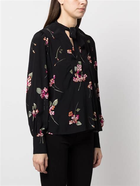 Twinset Floral Print Pussy Bow Blouse Farfetch