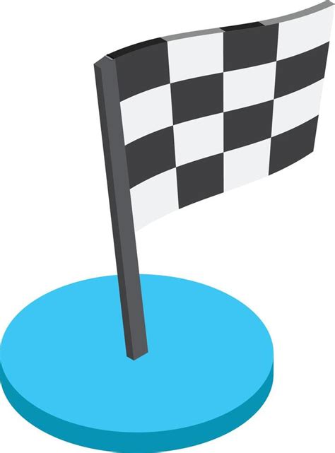 Racing Flag Illustration In 3d Isometric Style 14273159 Vector Art At