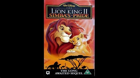 Digitized Opening To The Lion King II Simba S Pride UK VHS YouTube