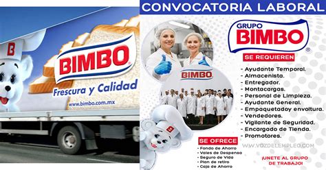 Empresa Bimbo Lanza Convocatoria De Trabajo En Busca De Ti La Voz Del