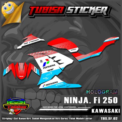 Sticker Striping Variasi Ninja 250 FI Stiker Striping Motor Kawasaki