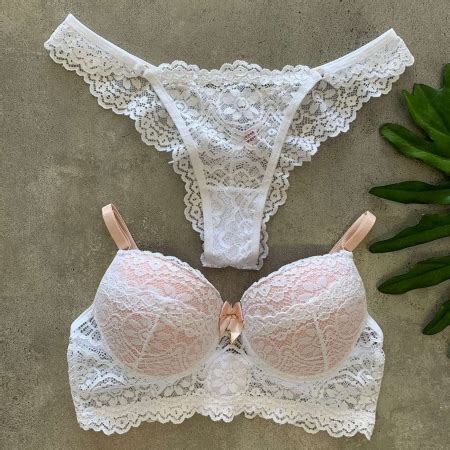 Conjunto De Lingerie Bellissimo Branco Dolce Pecado