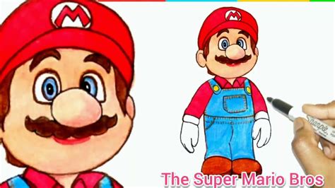 Easy How To Draw Mario Tutorial And Mario Coloring Page Atelier Yuwa