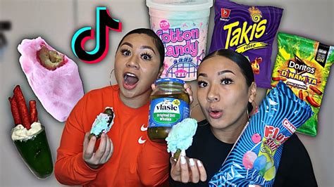 Trying Viral Tiktok Snacks Pickles W Cotton Candy JalapeÑo With