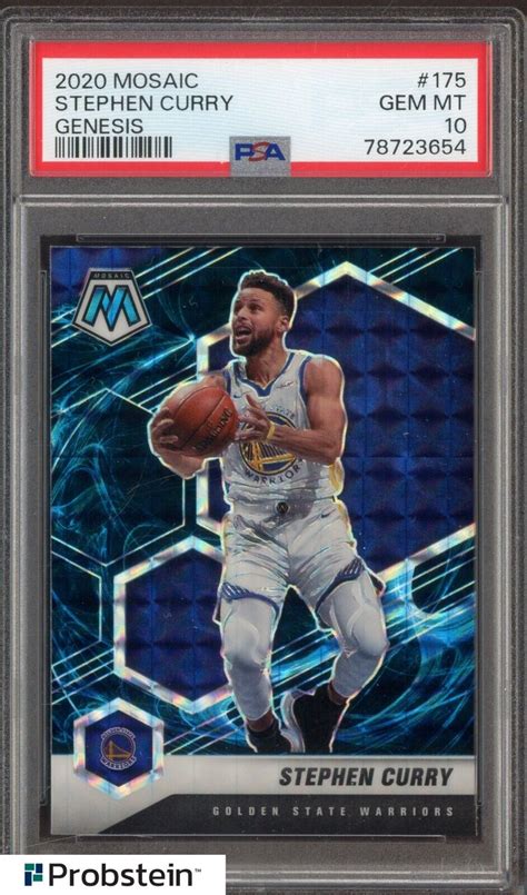 2020 21 Panini Mosaic Genesis Prizm 175 Stephen Curry Warriors SSP PSA