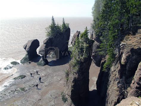 Hopewell Rocks Beautiful Result Of Coastal Erosion By Ck12345 Vectors