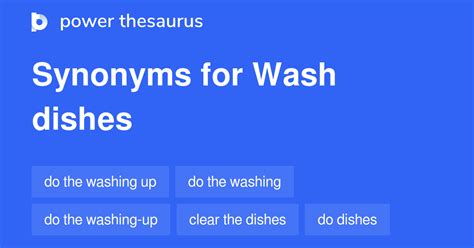 Phrases For Wash Dishes