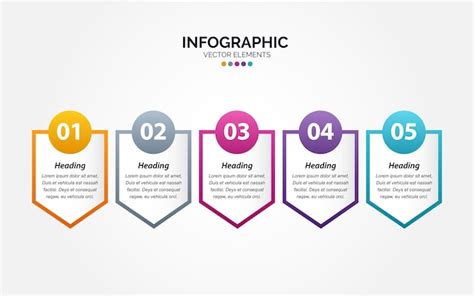 Schritte Gesch Ft Horizontale Infografik Vorlage Premium Vektor