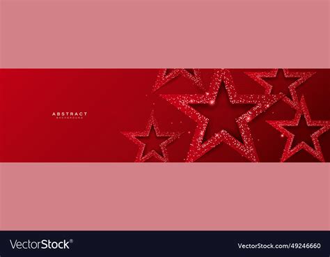 Red star and sparkle on a red background award Vector Image