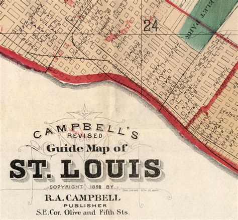 Old map of Saint Louis City St Louis 1882 Vintage Map Wall Map Print - VINTAGE MAPS AND PRINTS