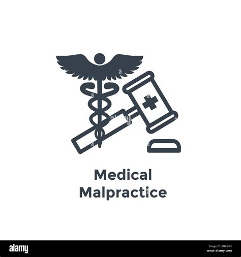 Medical Lawsuit Icon With Legal Imagery Showing Medical Malpractice