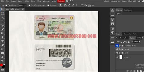 Georgia Driver License Psd Template V2 New Fakedocshop