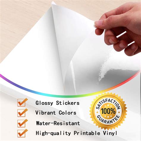 Premium Printable Vinyl Sticker Paper Glossy White For Your Inkjet