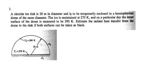 Solved A Circular Ice Rink Is M In Diameter And Is To Be Chegg