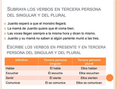 Verbos En Tercera Persona