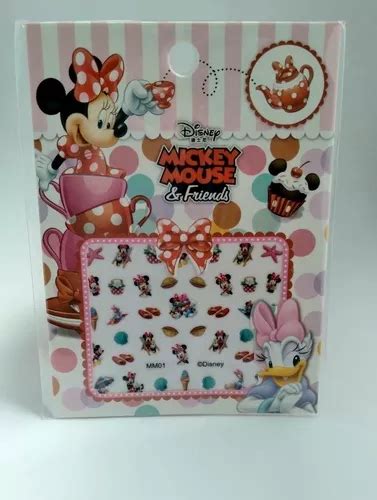 3 Cartelas Adesivo Unhas Infantil Minnie Mouse Autocolantes