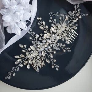 Bridal Crystal Hair Piece Swarovski Side Headpiece Wedding Hair