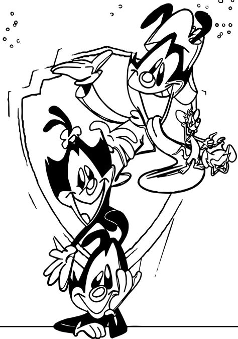 Download Animaniacs' Warner Siblings Sketch Art Wallpaper | Wallpapers.com