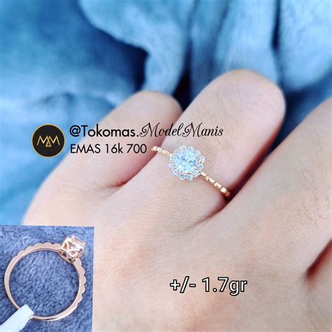 Jual Cincin Diamond Looks Kotak Roxe Emas Kuning Kadar K Shopee