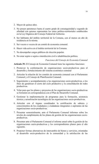 Ley De La Comunas PDF