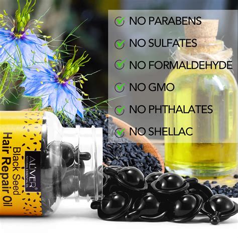 Aliver Black Seed Hair Repair Oil Capsules Derma Roller Systems Sa