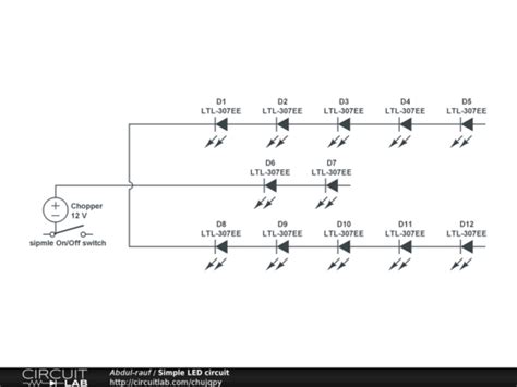 Simple LED circuit - CircuitLab