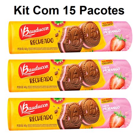 Marcas De Bolacha Recheada - Kit Com 15 Pacotes De Bolacha Recheada Bauduco | Shopee Brasil