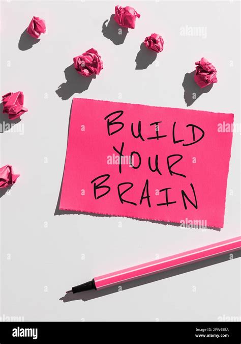 Hand Writing Sign Build Your Brain Business Idea Mental Activities To