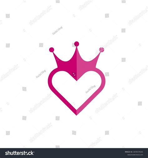 Queen Hearts Logo Design Your Brand Stock Vector Royalty Free