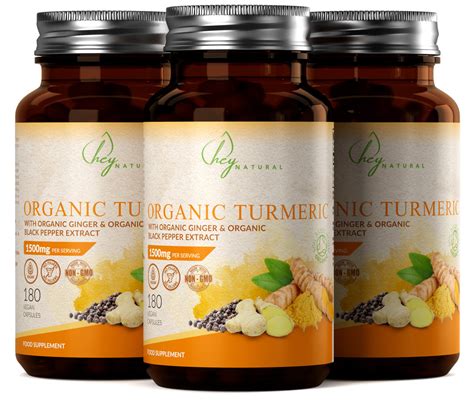 Organic Turmeric Ginger And Black Pepper Extract Hey Natural Supplements