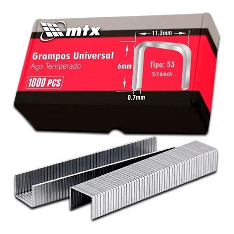 Grampos 6mm P Grampeadores Tipo 53 C 1000 Pcs Mtx Shopee Brasil