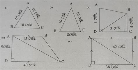 Wbbse Class 9 Math Koshe Dekhi 15 2 ত্রিভুজ ও চতুর্ভুজের পরিসীমা ও ক্ষেত্রফল কষে দেখি ১৫ ২