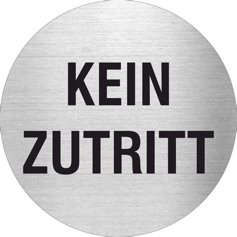 Piktogramme Kein Zutritt aus Edelstahl
