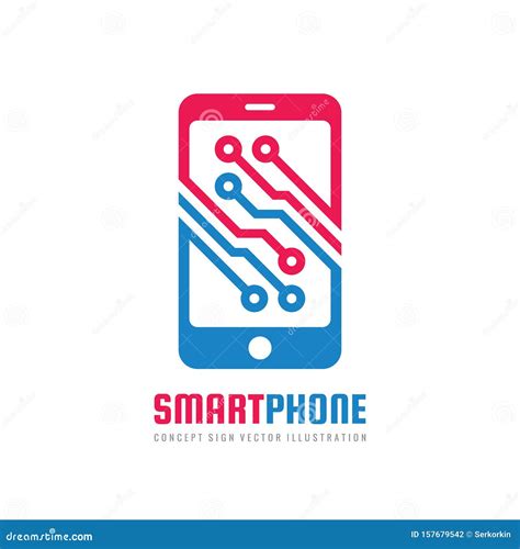 Smartphone Logo Design Mobile Phone Concept Sign Modern Electronic