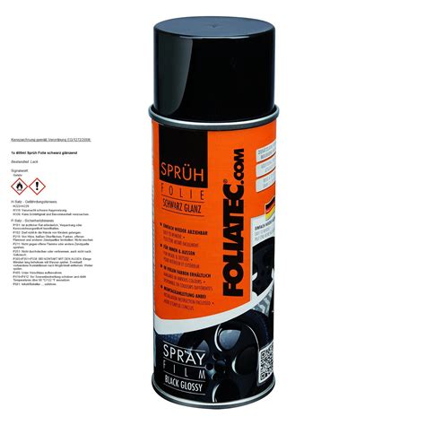 FOLIATEC 1x 400ml Sprüh Folie schwarz glänzend