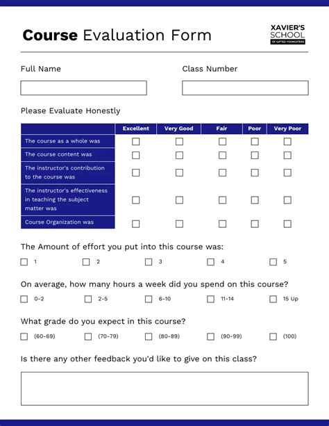 Jacksons Purple Course Evaluation Form Template Venngage