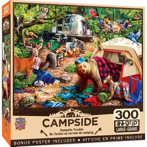 Masterpieces 300 Piece EZ Grip Jigsaw Puzzle Campsite Trouble 18