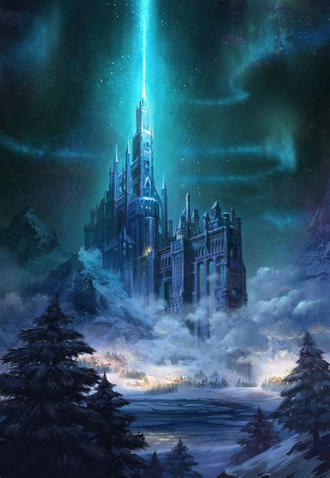 Artstation Castle On The Snow Mountain Hahi Yu Fantasy Castle