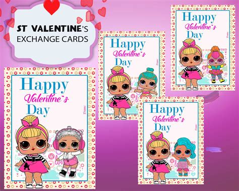 Lol Surprise Dolls Valentines Day Cards