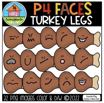 P Faces Thanksgiving Dinner P Clips Trioriginals Fall Clipart