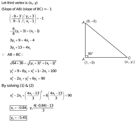 If A 9 9 And B 1 3 Are The Ends Of A Right Angled Isosceles