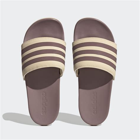 Adidas Adilette Comfort Slides Beige Adidas Uae