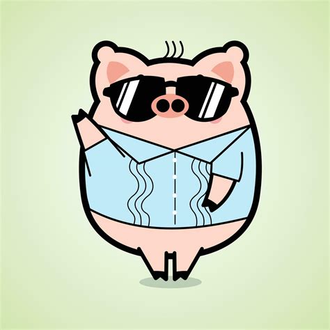 yucatan pig cartoon character free vector 27176621 Vector Art at Vecteezy