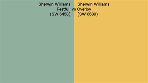 Sherwin Williams Restful Vs Overjoy Side By Side Comparison